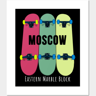 Moscow Eastern Marble Block Skateboarding Skate Posters and Art